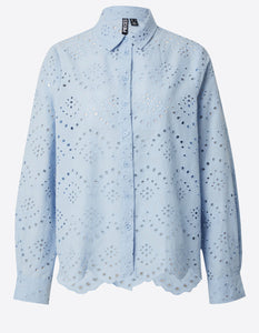 Pieces Bluse PCVILDE Hellblau