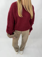 Lade das Bild in den Galerie-Viewer, Mohair Pullover Val Bordeaux
