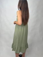 Lade das Bild in den Galerie-Viewer, Musselin Midi Kleid Mia Salbei
