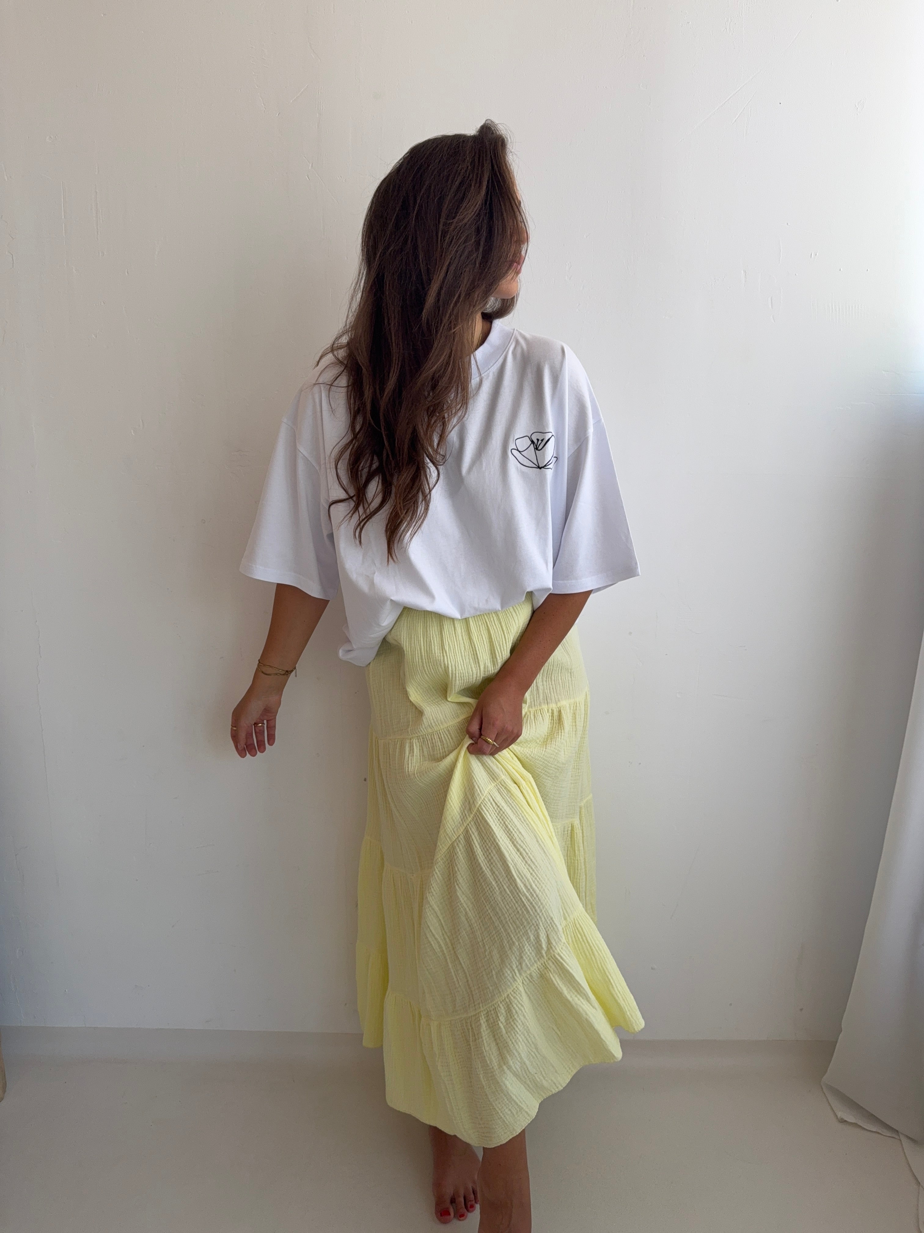 BQ Shirt Flower White | Fair Fashion