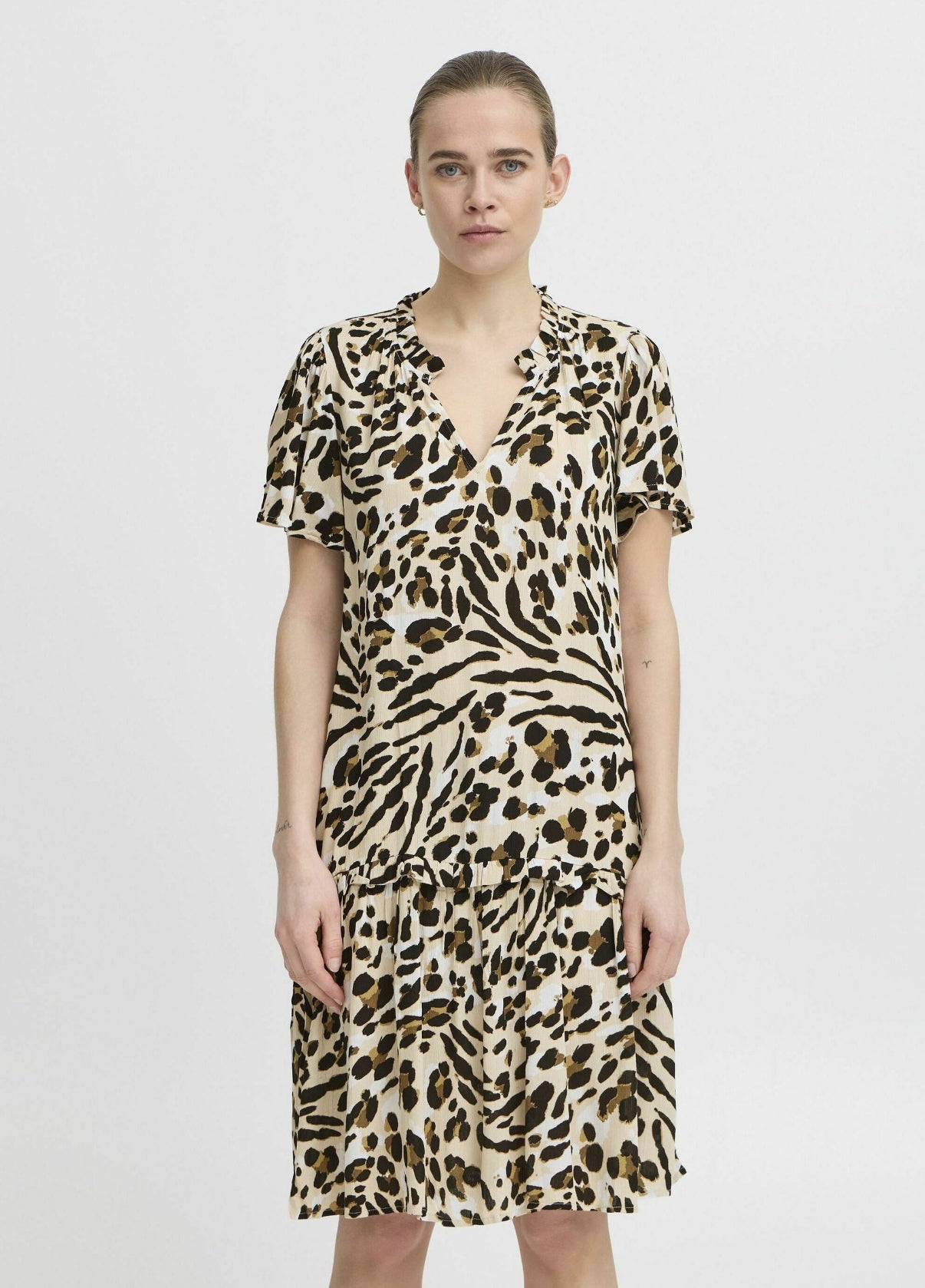 ICHI IHMARRAKECH Kleid Leo AOP DR18