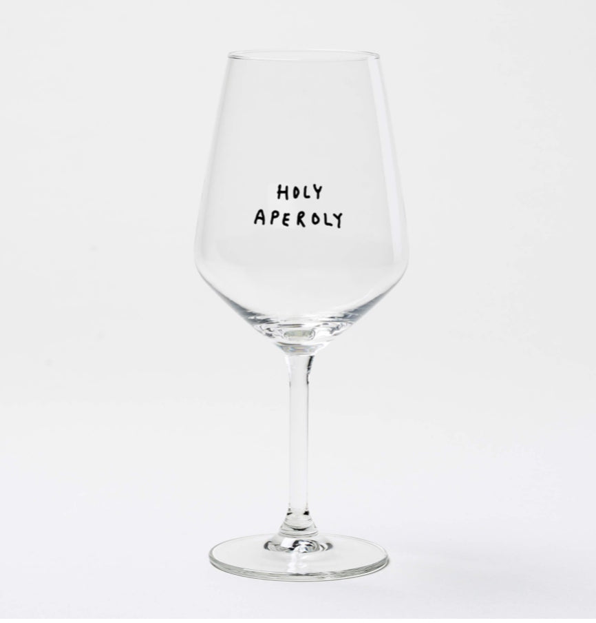 "Holy Aperoly" Weinglas by Johanna Schwarzer × selekkt