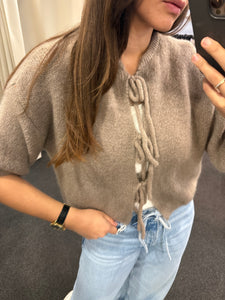 Cardigan Malu Schleifen Taupe