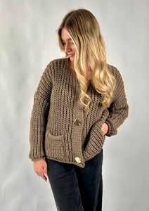 Strick Cardigan Golden Taupe