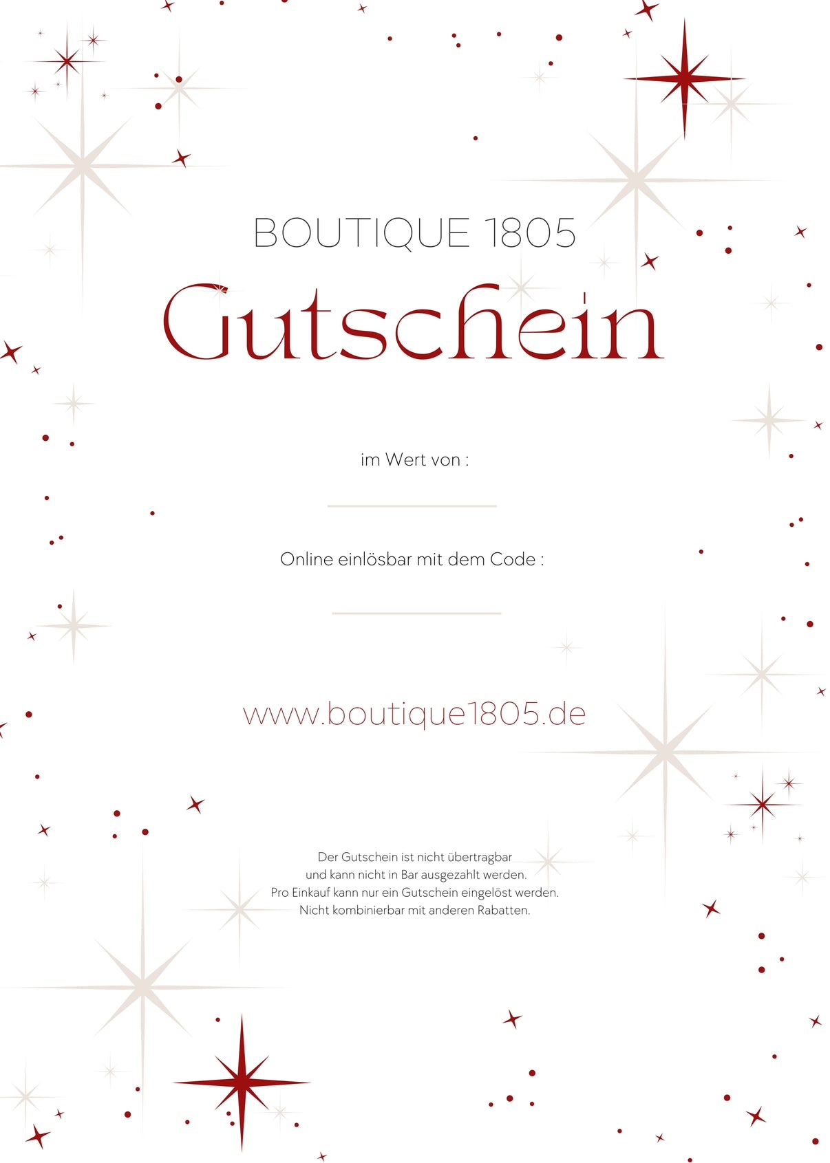 BQU 1805 Geschenkgutschein XMAS