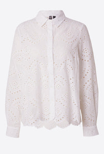 Pieces Bluse PCVILDE Weiß