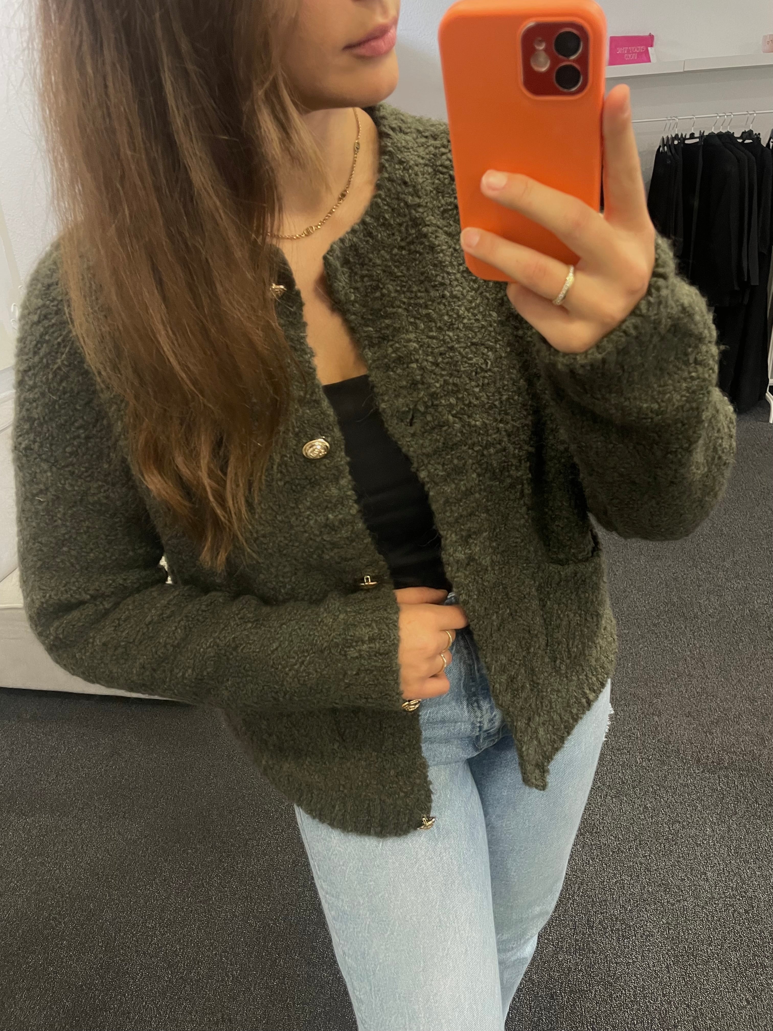 Cardigan Fluffy Khaki