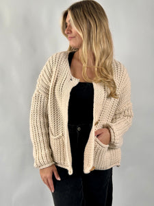 Strick Cardigan Golden Beige