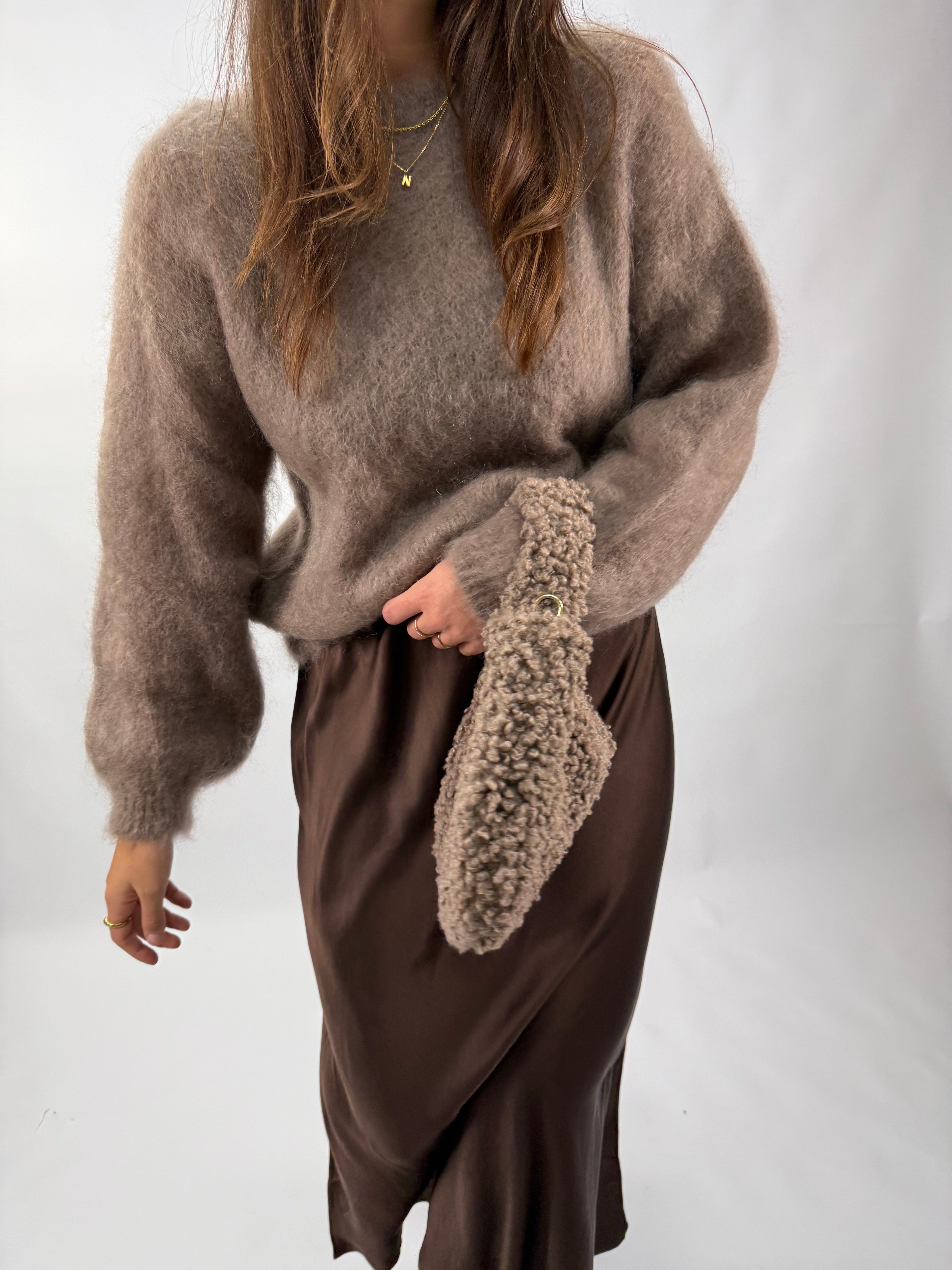 Mohair Pullover Val Taupe