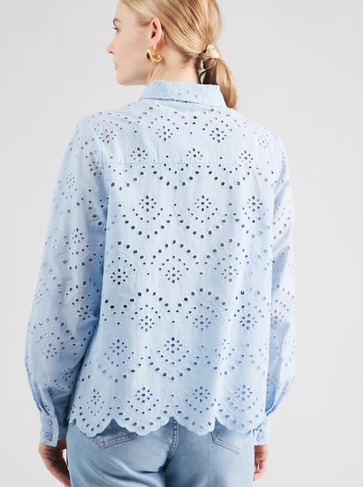 Pieces Bluse PCVILDE Hellblau