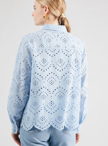 Pieces Bluse PCVILDE Hellblau