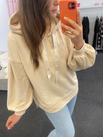 Lade das Bild in den Galerie-Viewer, Hoodie Satin Frey Beige
