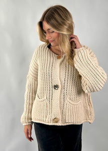 Strick Cardigan Golden Beige