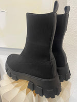 Lade das Bild in den Galerie-Viewer, Plateau Sock Boot Lia Schwarz
