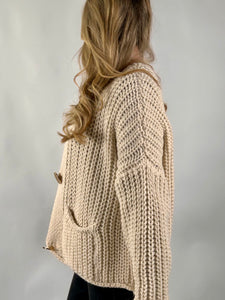 Strick Cardigan Golden Beige