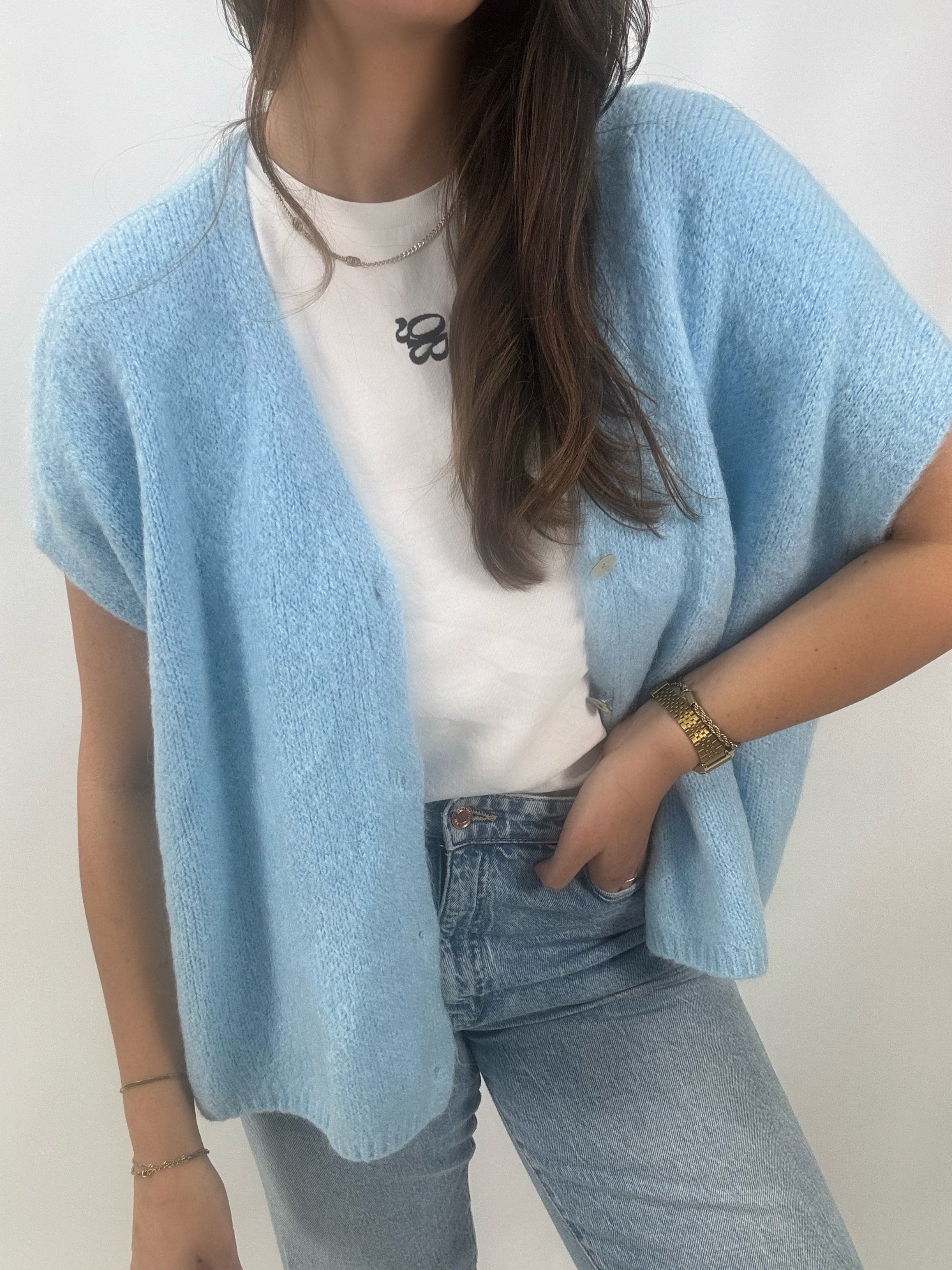 Cardigan Weste Malu Hellblau