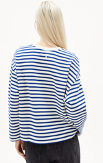 Lade das Bild in den Galerie-Viewer, Armedangels Sweater FRANKAA MAARLEN STRIPE lapis blue
