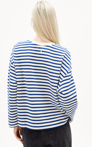 Armedangels Sweater FRANKAA MAARLEN STRIPE lapis blue