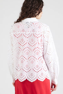 Pieces Bluse PCVILDE Weiß