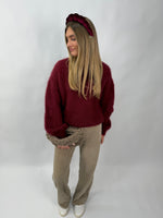 Lade das Bild in den Galerie-Viewer, Mohair Pullover Val Bordeaux
