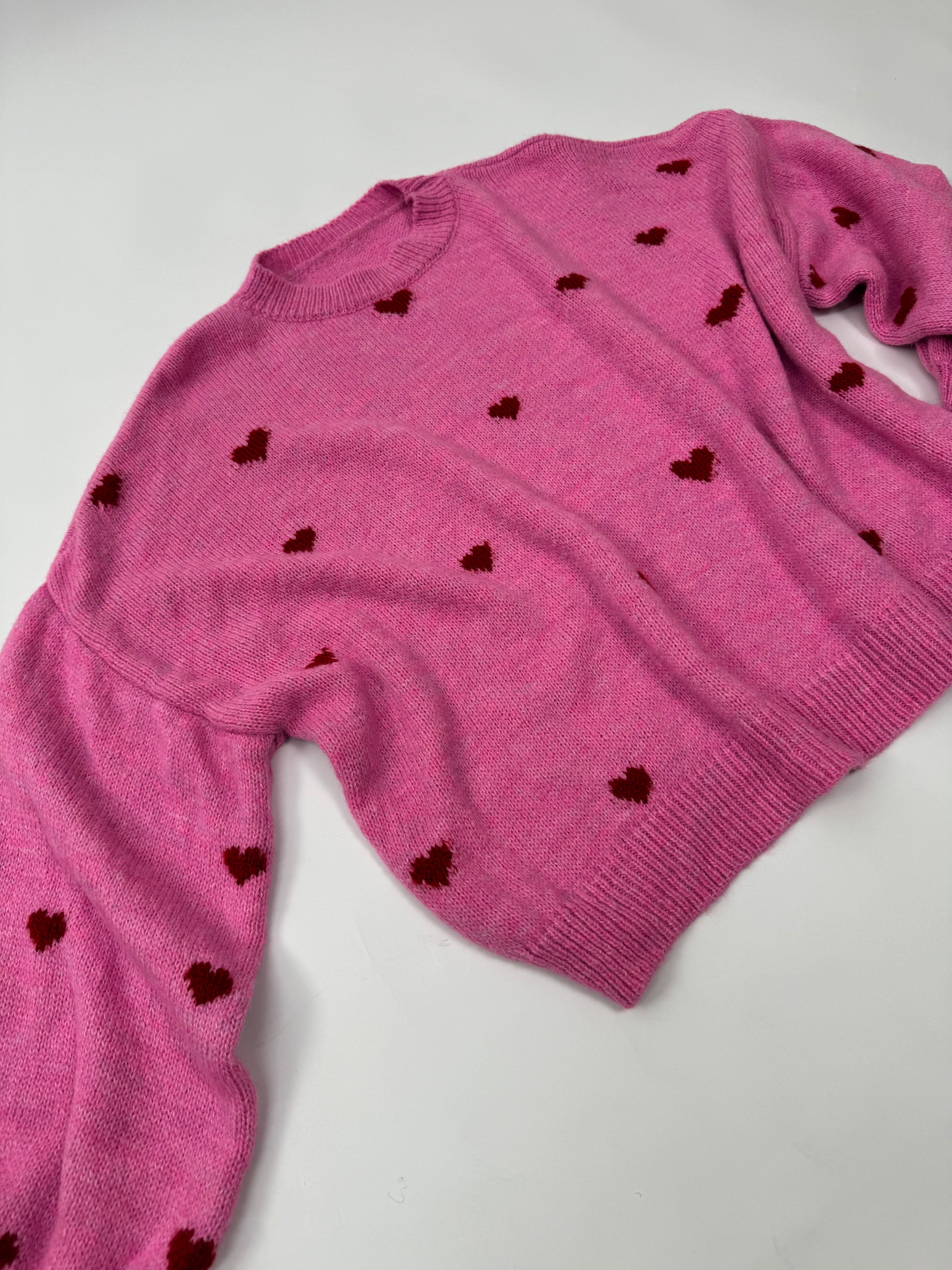 Pullover Heart Pink/Rot
