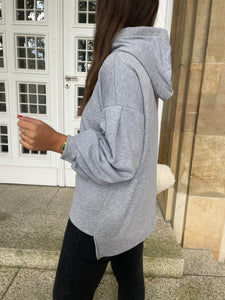 Hoodie Satin Frey Grau