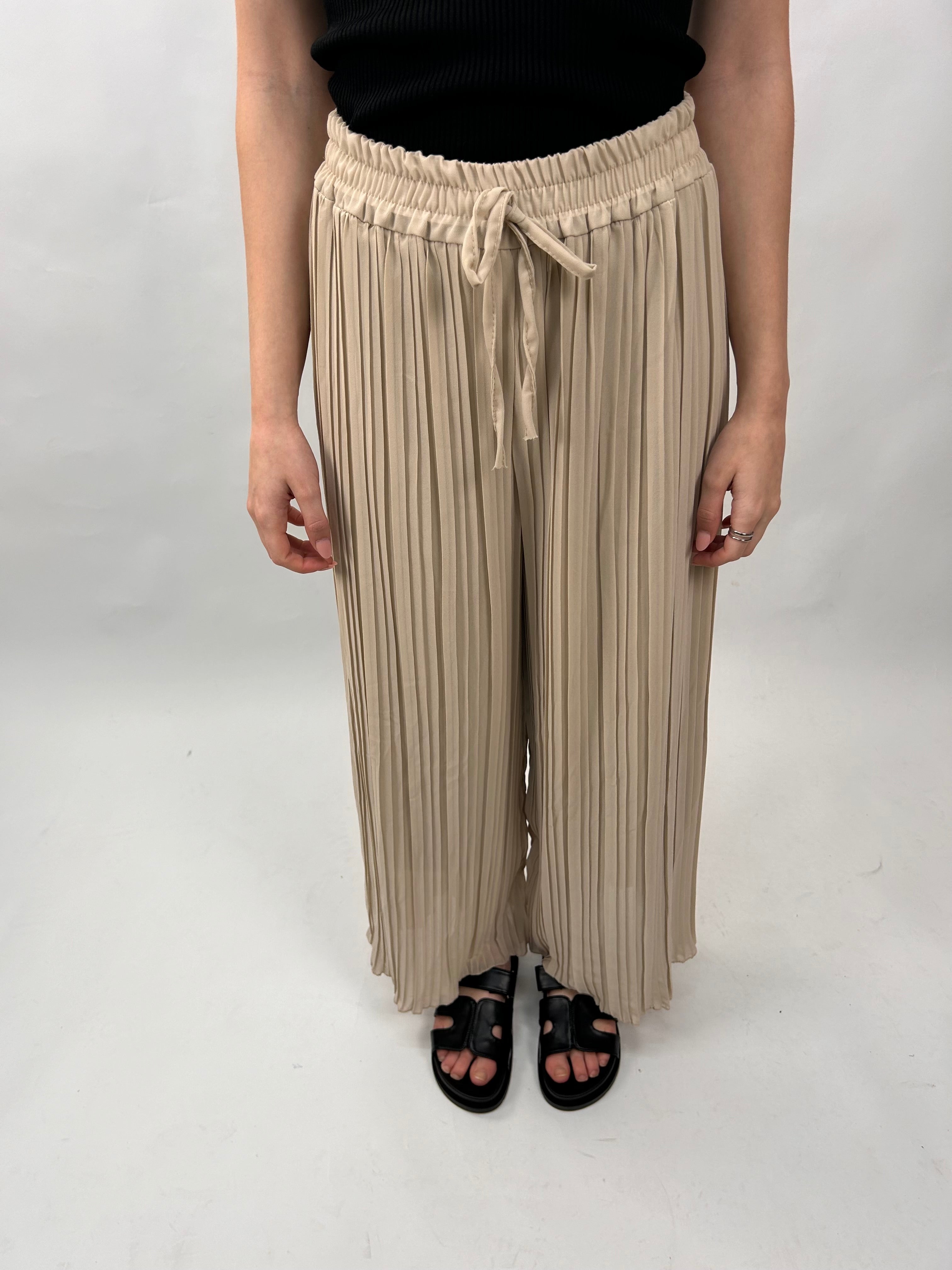 Plissee Culotte Beige