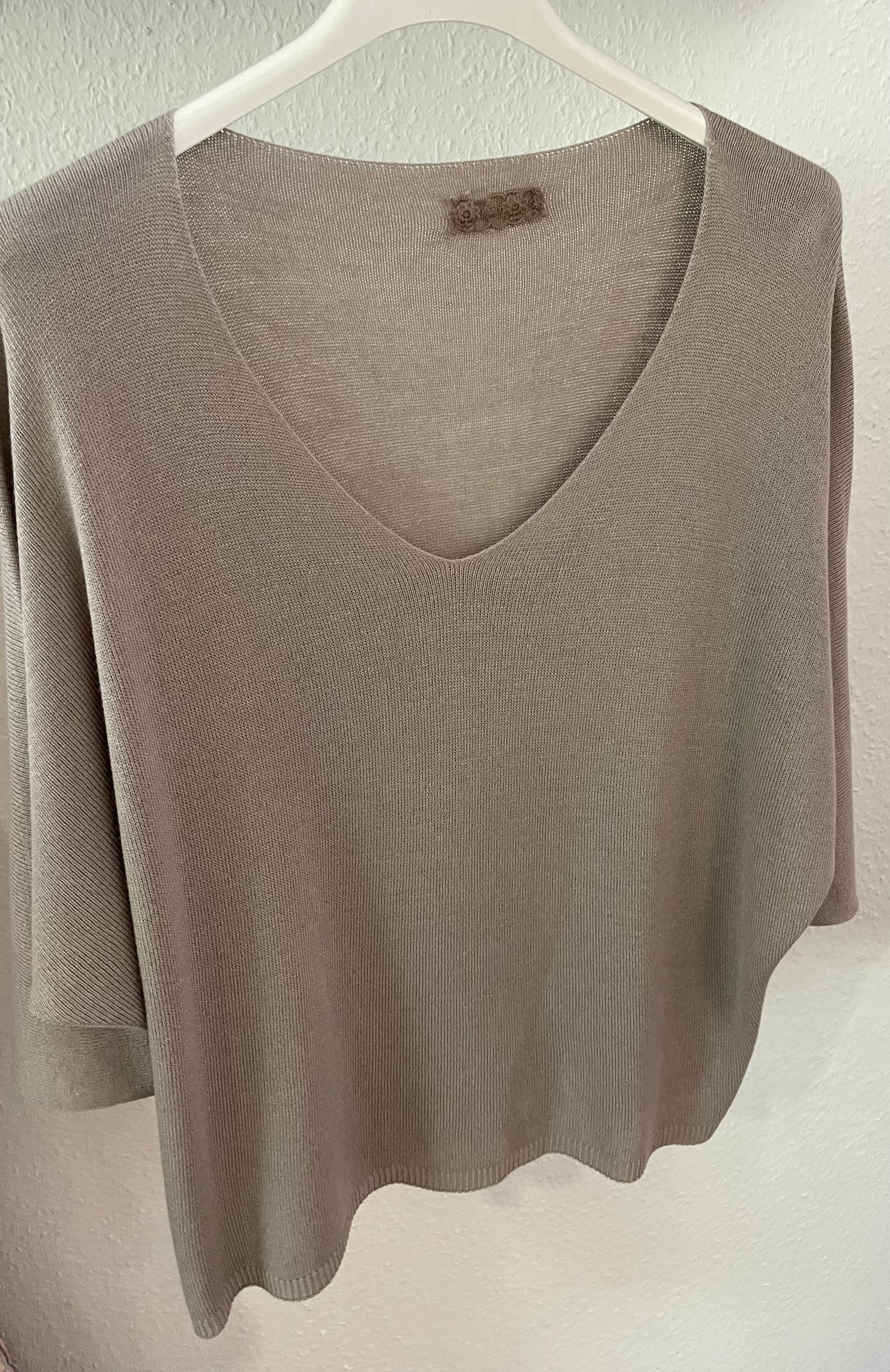 Feinstrick Pullover Malu Taupe