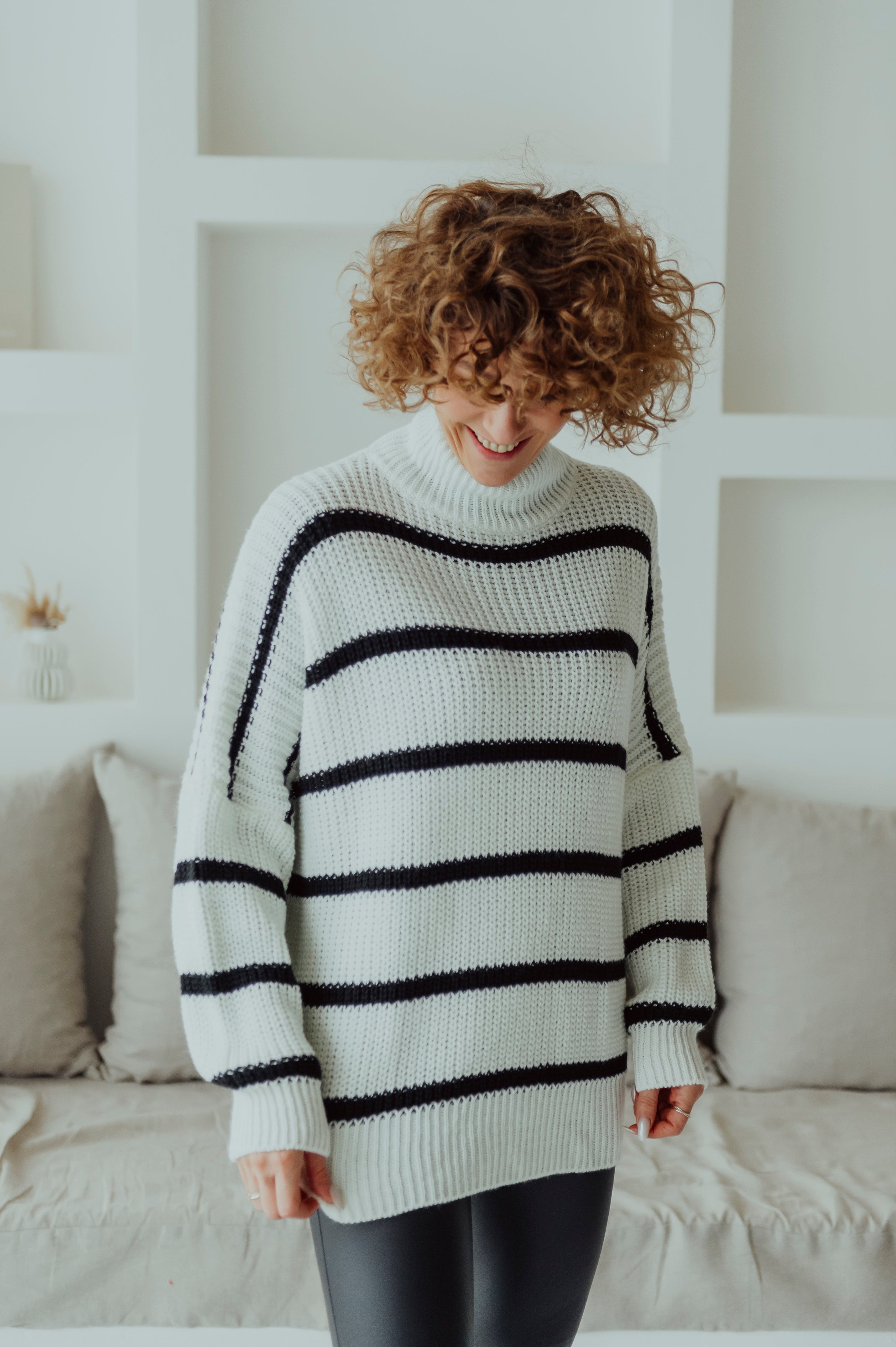 Pullover Stripe Weiß Frey