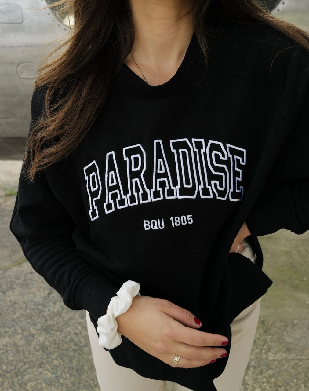 Paradise Sweater Schwarz | Biobaumwolle | BQU 1805 | Fair Fashion