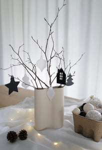 Weihnachtsanhänger Set Ornamente Weiß | BQU 1805