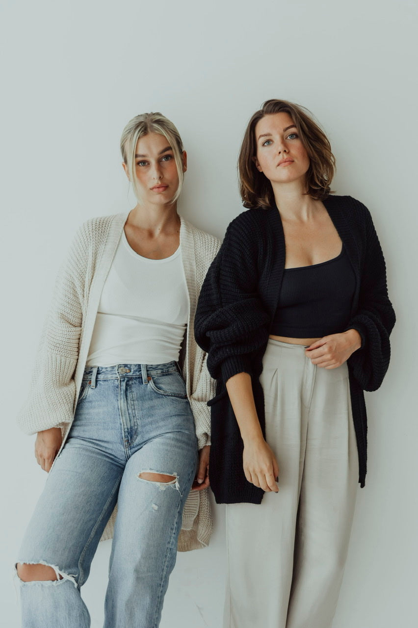 Cardigan Cozy Days Kurz | Schwarz