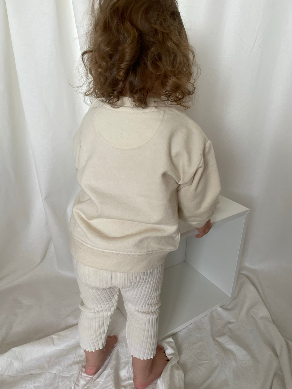 Sweater Kids Beige | Personalisierbar | Bio Baumwolle