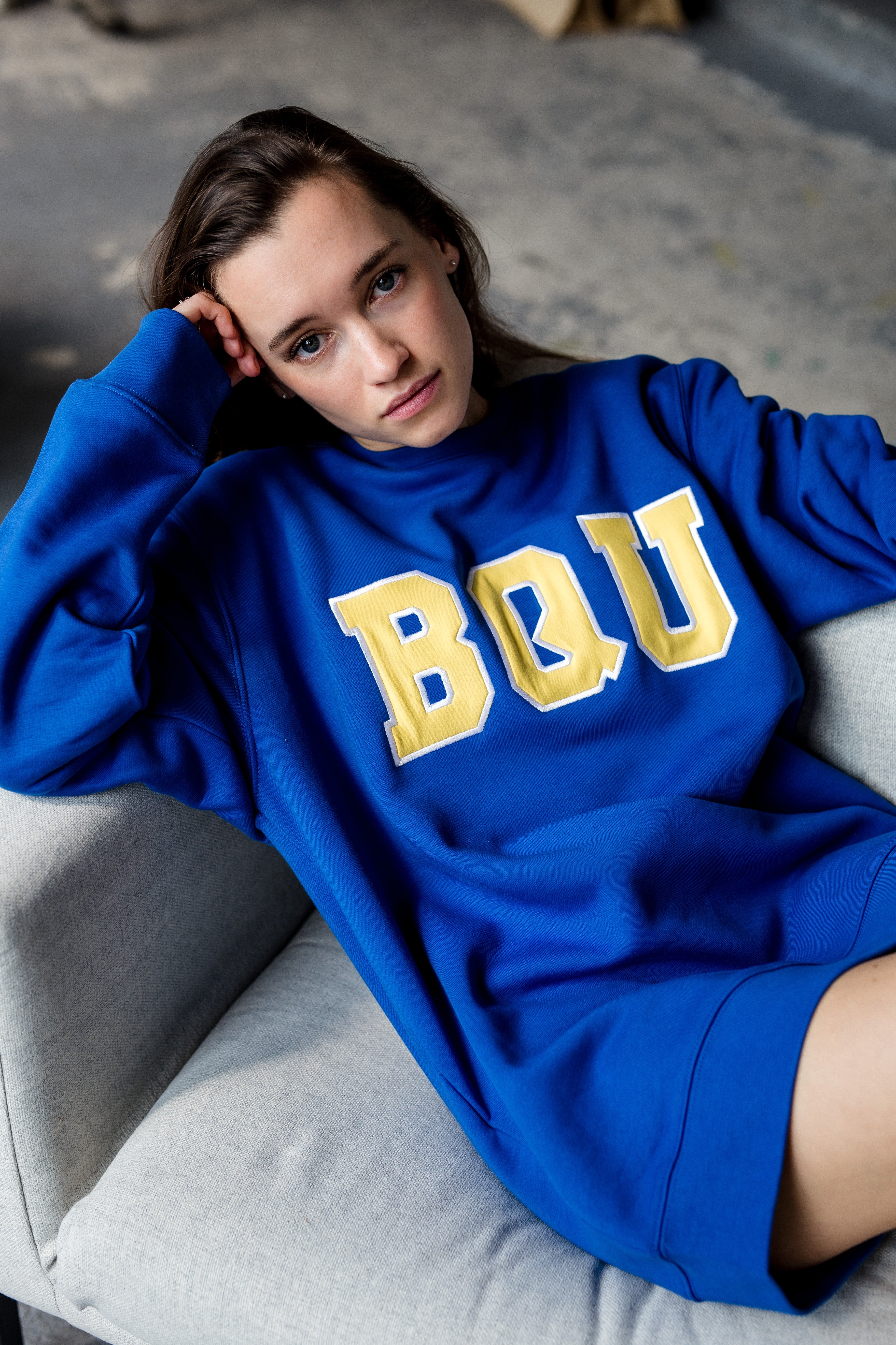 BQU Team Sweater Blau Unisex | Bio Baumwolle | Fair Fashion