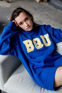 BQU Team Sweater Blau Unisex | Bio Baumwolle | Fair Fashion