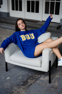 BQU Team Sweater Blau Unisex | Bio Baumwolle | Fair Fashion