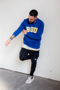 BQU Team Sweater Blau Unisex | Bio Baumwolle | Fair Fashion
