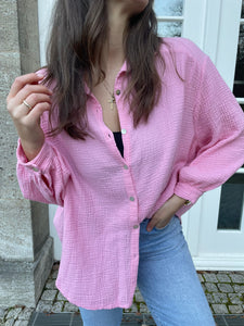 Musselin Bluse Rosa